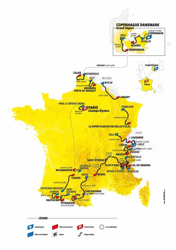 2022 Tour de France Map